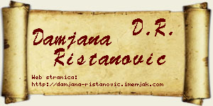 Damjana Ristanović vizit kartica